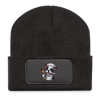 Bostie Koch Design - Beanie recyclé à patch - charbon - Devant