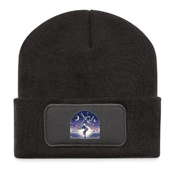 Pole Dance Astronautin Poledance Geschenk - Recycelte Patch Beanie - Dunkelgrau - Vorne