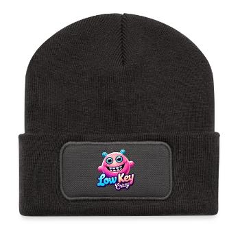 Low Key Crazy - Recycled Patch Beanie - dark grey - Front