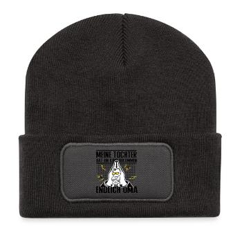 Endlich Oma – Lustiges Design für coole Omas - Recycelte Patch Beanie - Dunkelgrau - Vorne