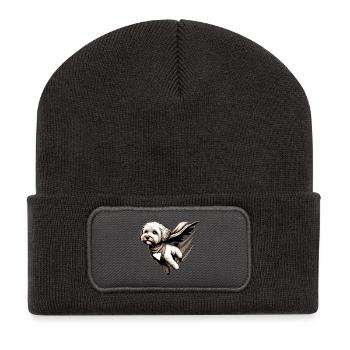 Super Hund Maltipoo Moodle Multipoo Cape Geschenk - Recycelte Patch Beanie - Dunkelgrau - Vorne