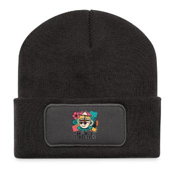 Coffee? Sun? Huh? - Recycled Patch Beanie - dark grey - Front