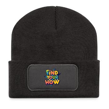 Find Your How - Recycled Patch Beanie - dark grey - Front