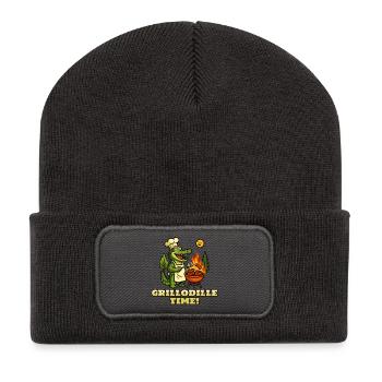 Grillodille-Zeit! - Recycelte Patch Beanie - Dunkelgrau - Vorne