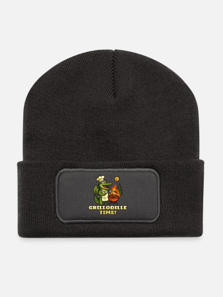 C’est l’heure de la grillodille ! - Beanie recyclé à patch - charbon