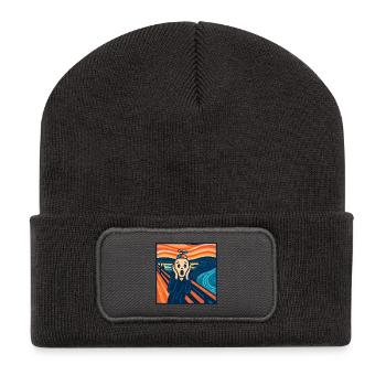 The (almost) serene Scream - Recycled Patch Beanie - dark grey - Front