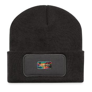 Unawatuna Beach Sunset Sign - Recycled Patch Beanie - dark grey - Front