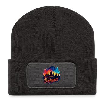 Budapest Capital Hungary Silhouette Gift - Recycled Patch Beanie - dark grey - Front