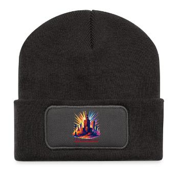 Varsovie Warszawa Capitale Pologne Cadeau - Beanie recyclé à patch - charbon - Devant