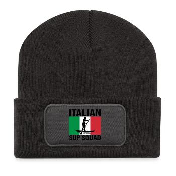 Italian SUP Crew Paddle-Shirt - Recycelte Patch Beanie - Dunkelgrau - Vorne