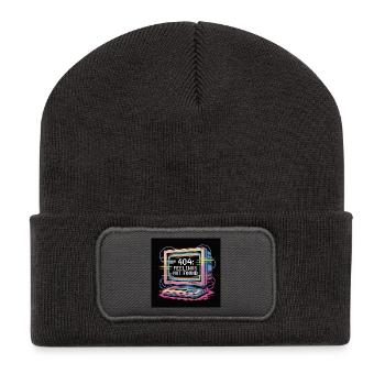 Retro Computer 404 No Feeling - Recycled Patch Beanie - dark grey - Front
