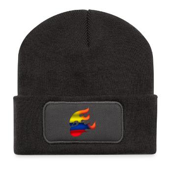 Flag of Colombia - Colombia - Ninja - Recycled Patch Beanie - dark grey - Front