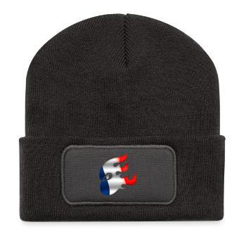 Drapeau de la France - France - Ninja - Beanie recyclé à patch - charbon - Devant