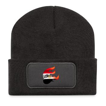 Flag of Egypt - Egypt - Ninja - Recycled Patch Beanie - dark grey - Front