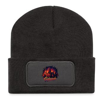 Gdańsk Ville d’or Gdańsk Mer Baltique Pologne Cadeau - Beanie recyclé à patch - charbon - Devant