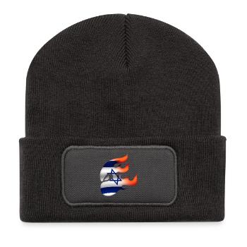 Drapeau d’Israël - Israël - Ninja - Beanie recyclé à patch - charbon - Devant