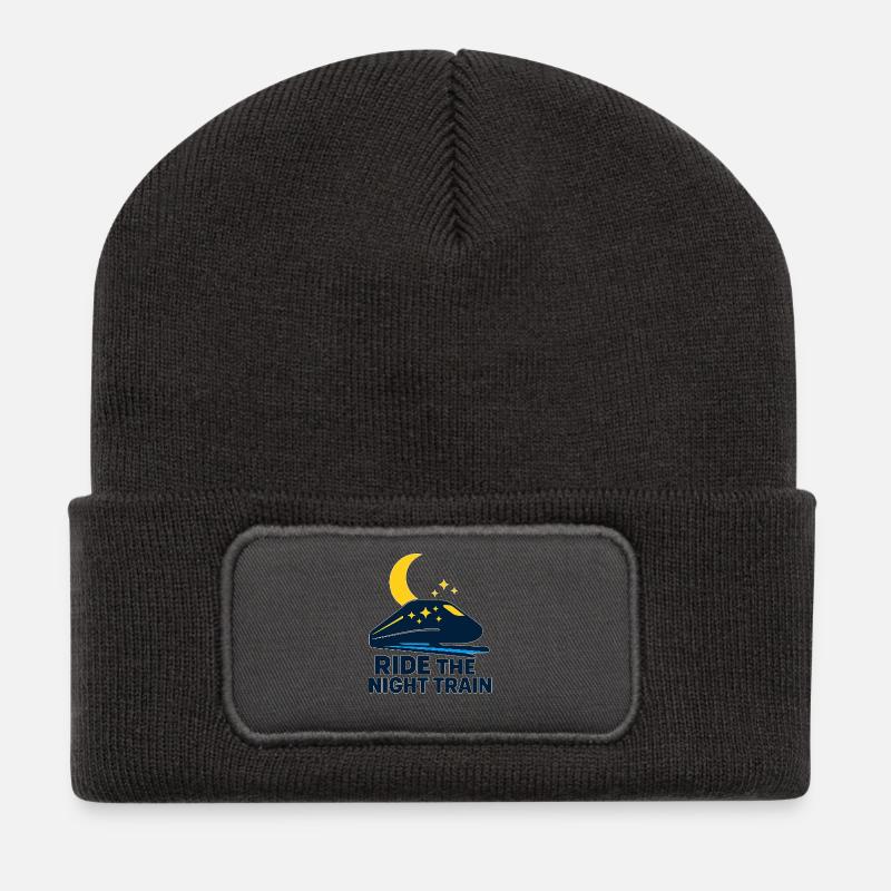 Ride the Night Train - Recycled Patch Beanie - dark grey