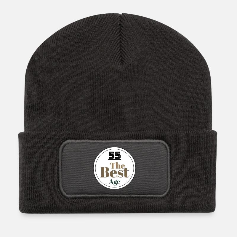 The best Age serie - Recycelte Patch Beanie - Dunkelgrau
