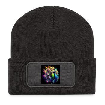 Pfau - Recycelte Patch Beanie - Dunkelgrau - Vorne