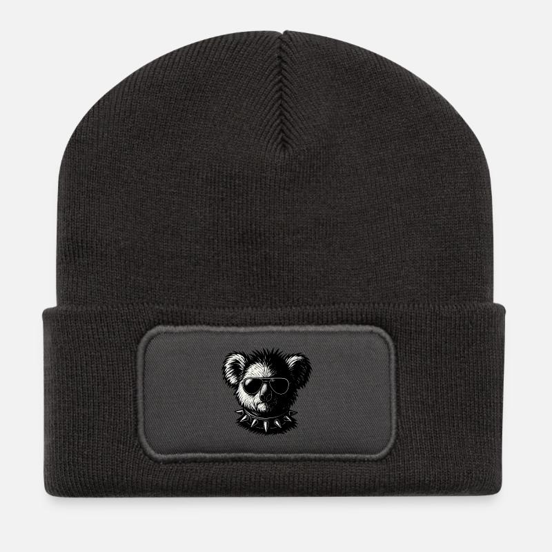 Rock-Koala - Recycled Patch Beanie - dark grey