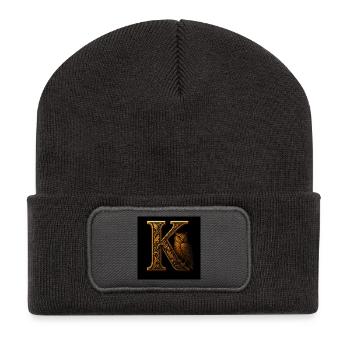 K – Magic Ornament with Owl - Recycled Patch Beanie - dark grey - Front