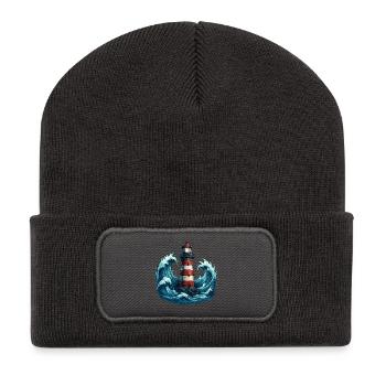 Leuchtturm - Recycelte Patch Beanie - Dunkelgrau - Vorne