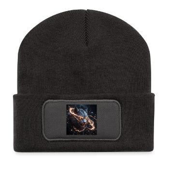 Tigre Mythique Électrisant - Beanie recyclé à patch - charbon - Devant