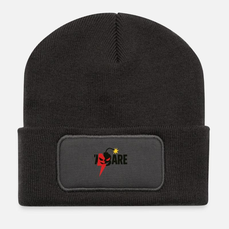 Design des Protests mit nuklearem Lächeln - Recycelte Patch Beanie - Dunkelgrau