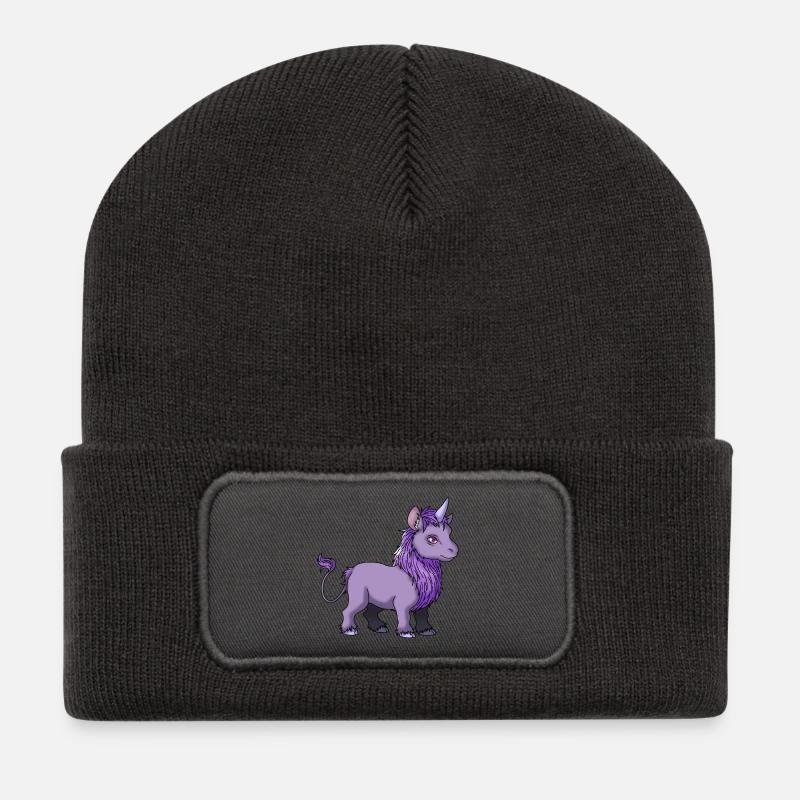Cornillon - Beanie recyclé à patch - charbon