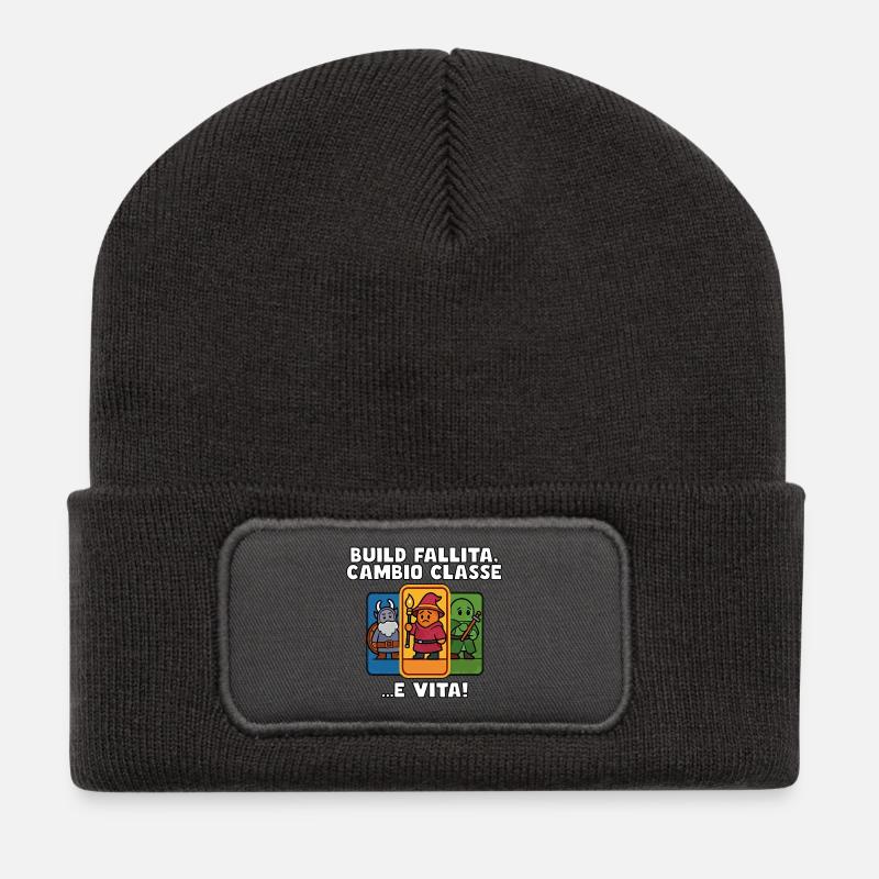 Überleben mehrerer Klassen - Recycelte Patch Beanie - Dunkelgrau