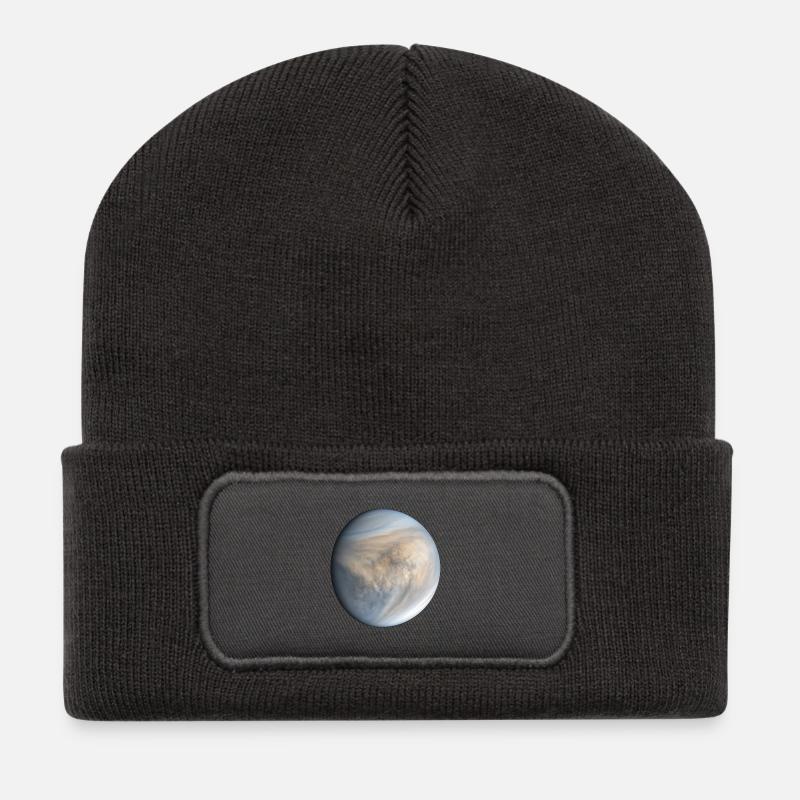 Venus-Planet - Recycelte Patch Beanie - Dunkelgrau
