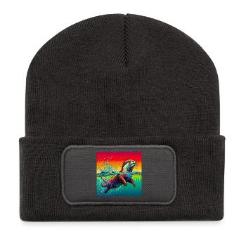 Otter - Recycelte Patch Beanie - Dunkelgrau - Vorne