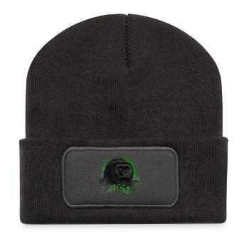 Gorilla - Recycelte Patch Beanie - Dunkelgrau - Vorne