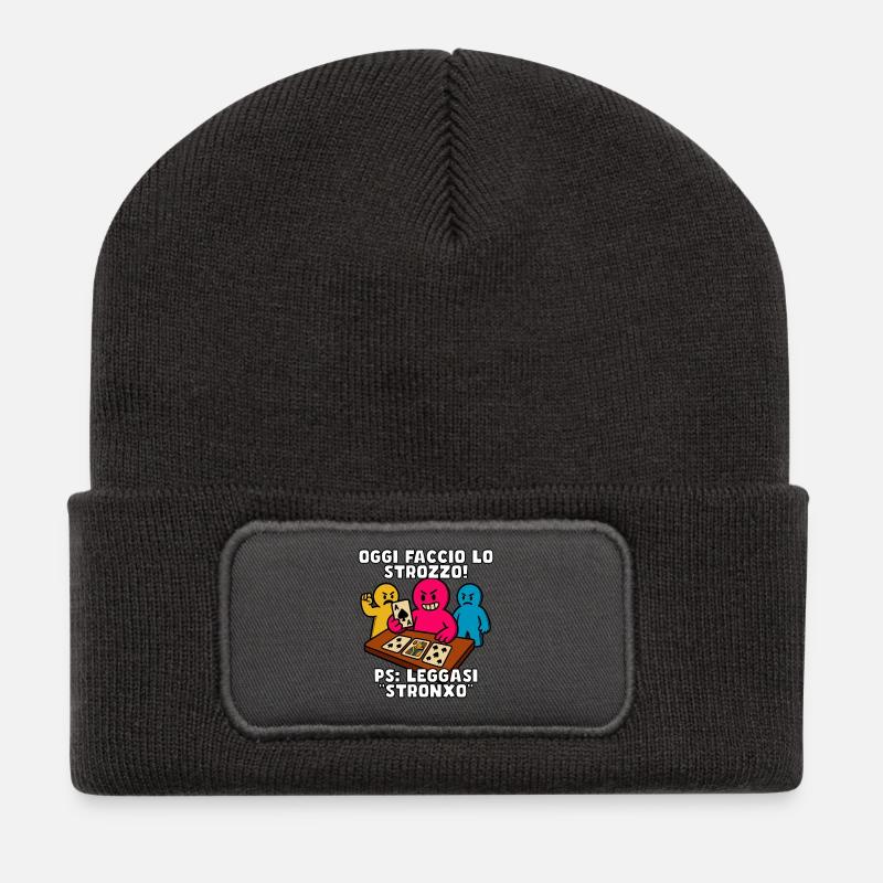 Aujourd’hui, je suis un usurier ! - Beanie recyclé à patch - charbon
