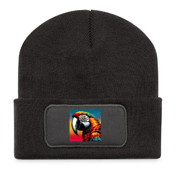 parrot - Recycled Patch Beanie - dark grey - Front