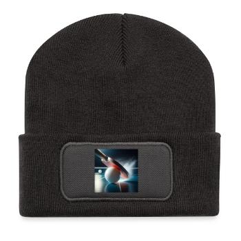 Sports, tennis de table - Beanie recyclé à patch - charbon - Devant