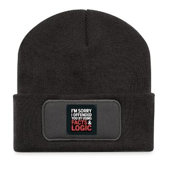 I'm Sorry I Offended You by Using Facts & Logic - Recycled Patch Beanie - dark grey - Front