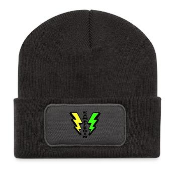 Porte-bonheur : Combattante - Beanie recyclé à patch - charbon - Devant