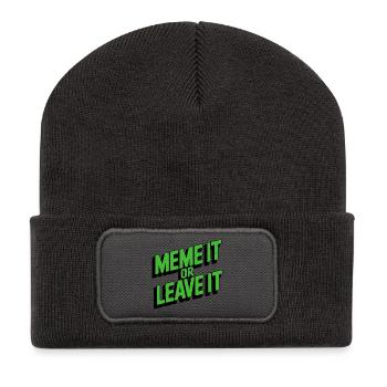 Meme It Or Leave It - Recycled Patch Beanie - dark grey - Front