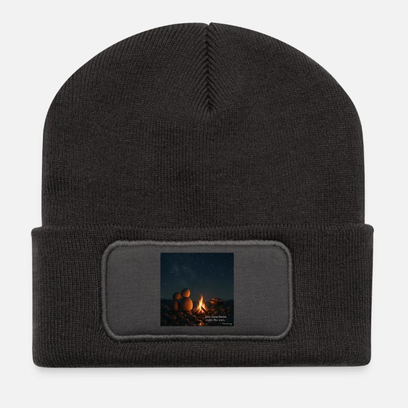 Mar&Mug Geschichte - Recycelte Patch Beanie - Dunkelgrau