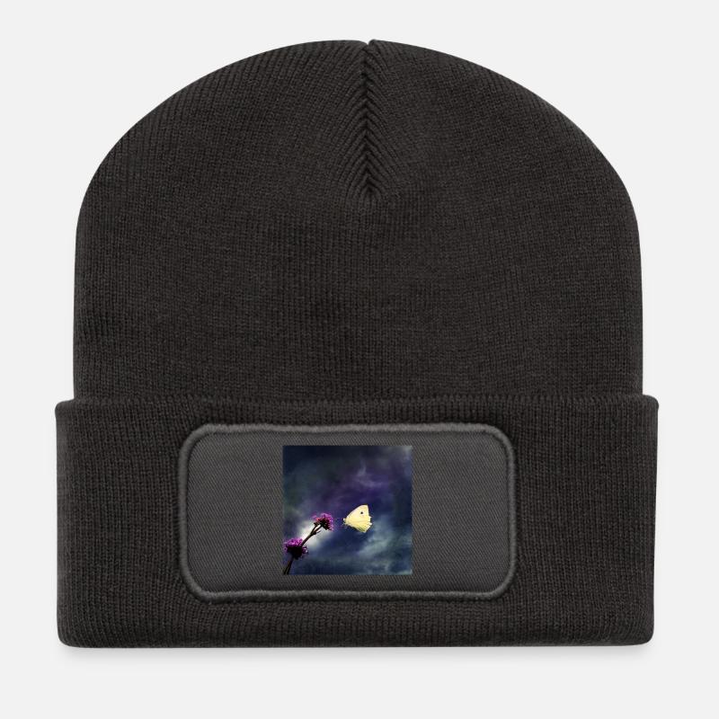 Approche en mode orage - Beanie recyclé à patch - charbon