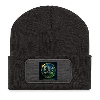 Syndic8 Music Badge Cosmic Metal - Recycled Patch Beanie - dark grey - Front
