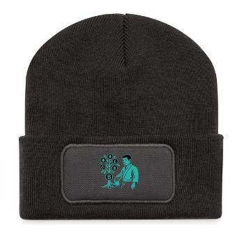 Satoshi-Baum Wurzeln der Krypto-Revolution Bitcoin - Recycelte Patch Beanie - Dunkelgrau - Vorne