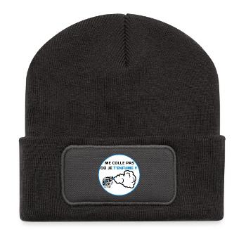 Auto - Recycelte Patch Beanie - Dunkelgrau - Vorne