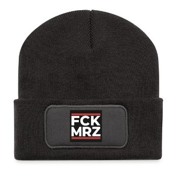 FCK Mar – Déclaration antifasciste Shi - Beanie recyclé à patch - charbon - Devant