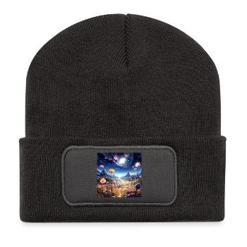 Planète Jardin du Monde des Rêves - Beanie recyclé à patch - charbon - Devant
