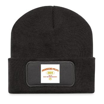 Humorous Politics Tshirt Merz - Recycled Patch Beanie - dark grey - Front