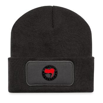 no pasaran 161 logo - Recycelte Patch Beanie - Dunkelgrau - Vorne
