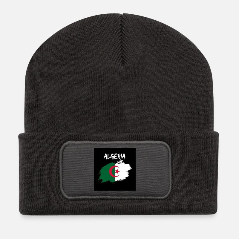 Algerien - Recycelte Patch Beanie - Dunkelgrau