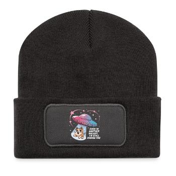 Amour des Chiens Univers Spatial Science Fiction - Beanie recyclé à patch - charbon - Devant